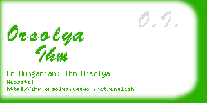 orsolya ihm business card